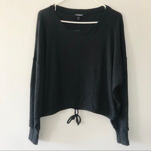 Express Soft Ribbed Lounge Top